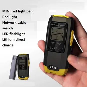 OFW Mini Visual Fault Locator Optical Fiber Cable Tester FC/SC/ST Connector RJ45 Cable Test Optical Red Laser VFL