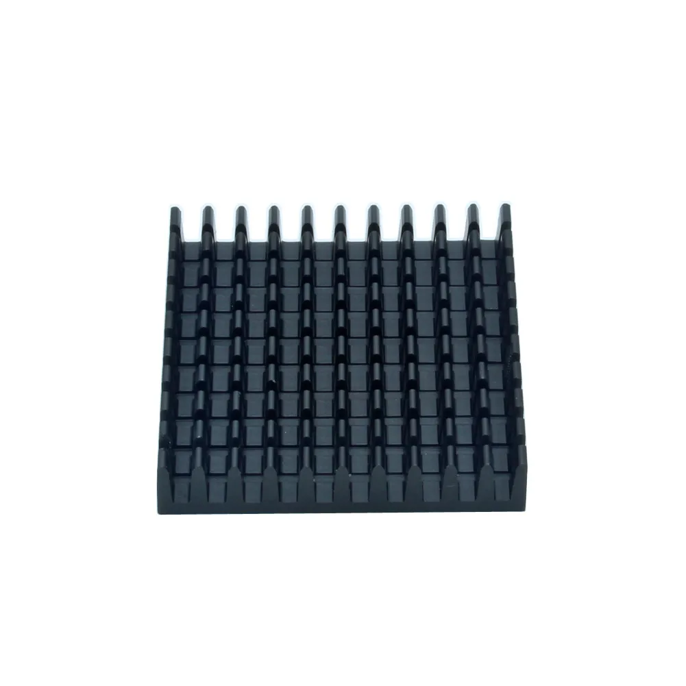 Disipador de calor de aluminio, radiador negro para Chip IC electrónico MOS, refrigeración con cinta conductora térmica, 10 piezas, 40x40x8mm