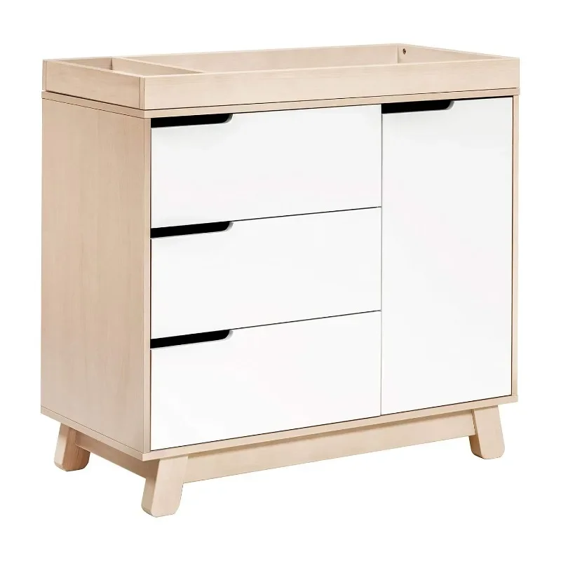 

3-Drawer Changer Dresser with Removable Changing Tray in Washed Natural and White, Greenguard Gold Certified