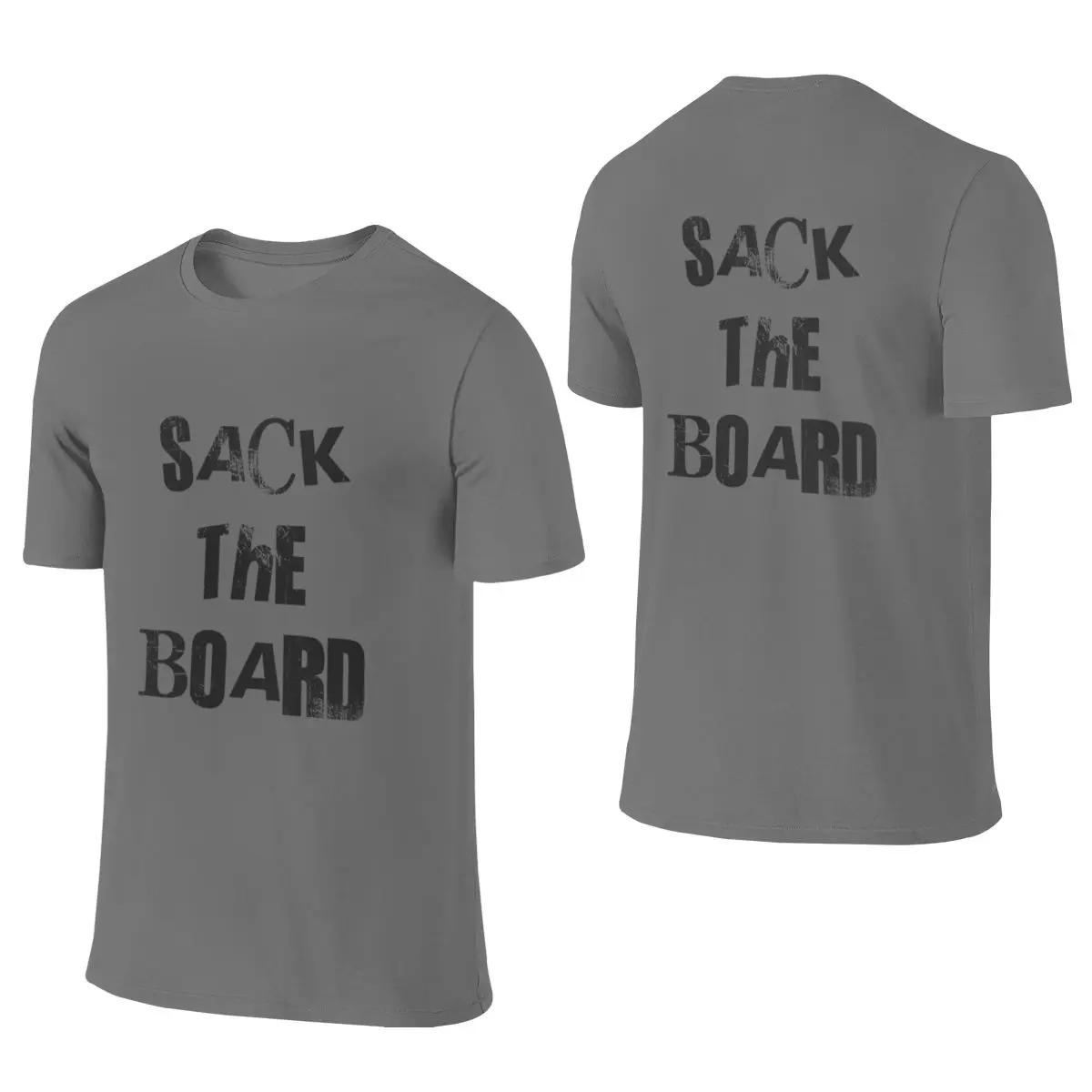 Sack The Board - Black Print Short Style Reversible T-shirt Business Casual Print Does Not Fade Basic Tee