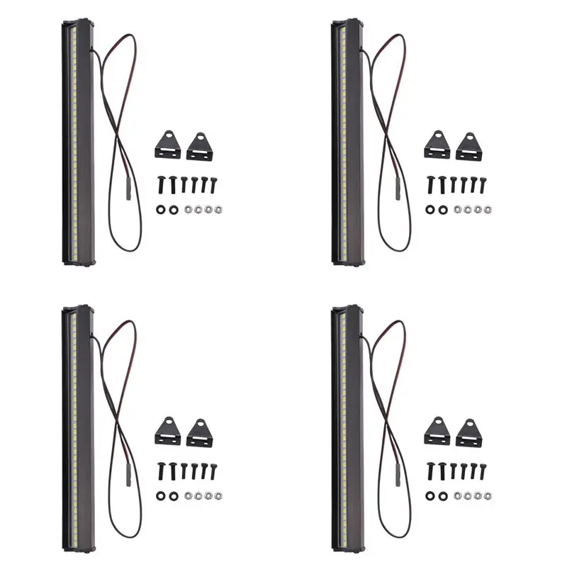 BEDW-4X 150MM 36 LED Light Bar Roof Lamp Lights For Axial SCX10 90046 Traxxas TRX4 Slash Rustler 1/8 1/10 RC Crawler Truck