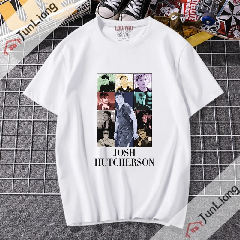 Graphic T Shirts Movie TV Actor T-shirts for Women Josh Hutcherson Short Sleeved T-shirt Streetwear Y2k Clothing Harajuku