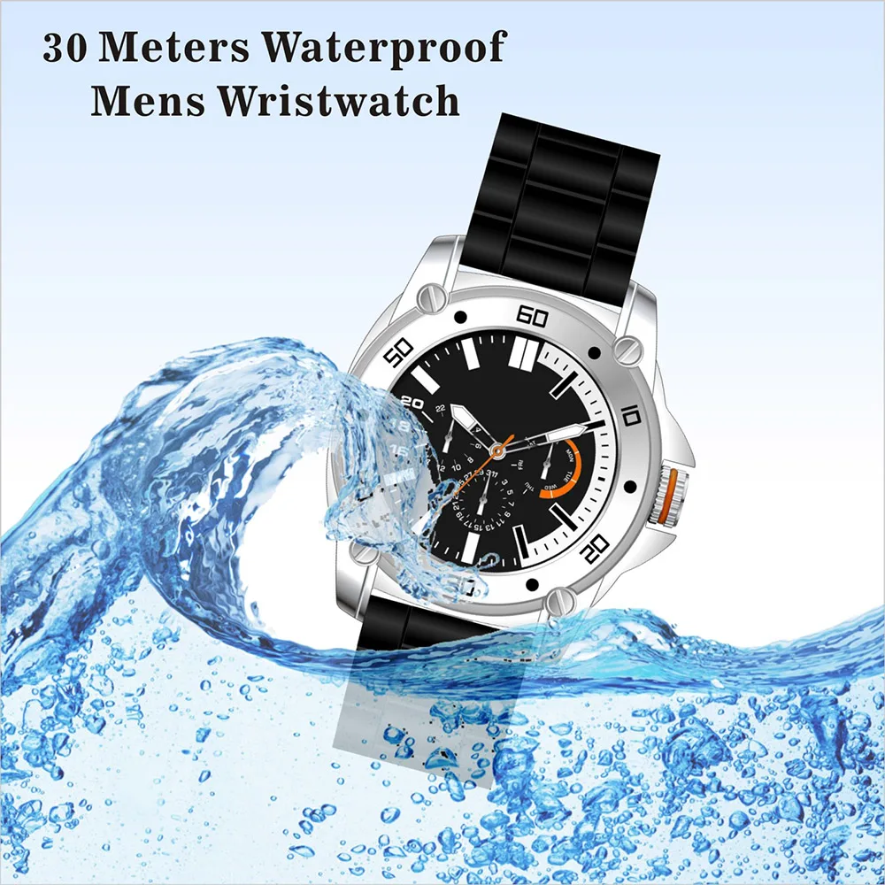 Ever Move Watches Men Luxury Brand Chronograph Multifunction Male Sport Watches Original Waterproof Stainless Steel Quartz Watch