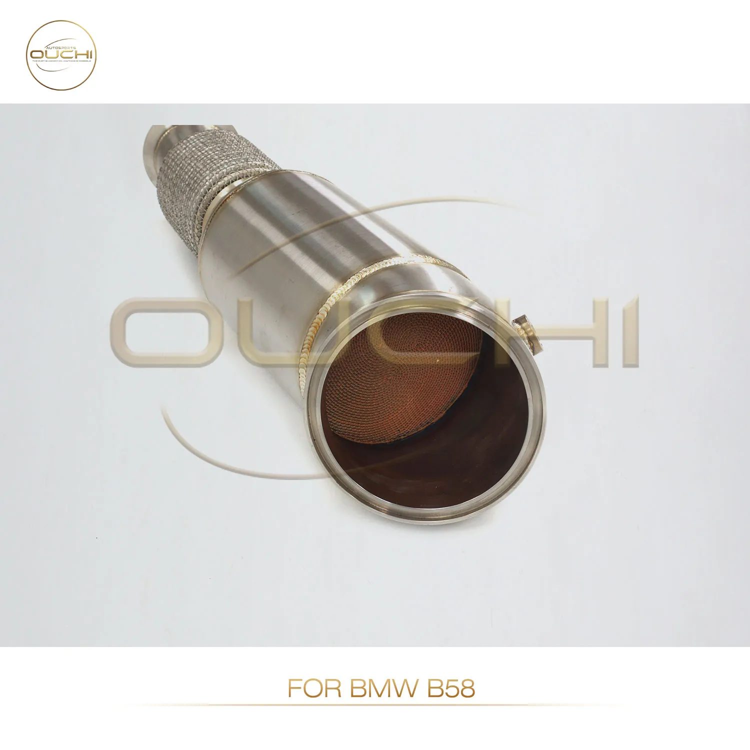 

OUCHI Factory Direct | Handcrafted Catalyzed Downpipe for BMW B58 (2013-2024) | SS304 Stainless Steel | Ball Head Interface