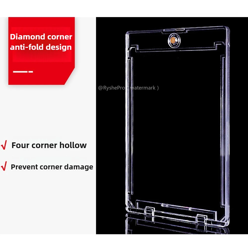 10pcs Card Case Holder 35pt Magnetic Card Holder for Trading Cards Hard Plastic Card Sleeves for MTG TCG Baseball Sports Cards view 4