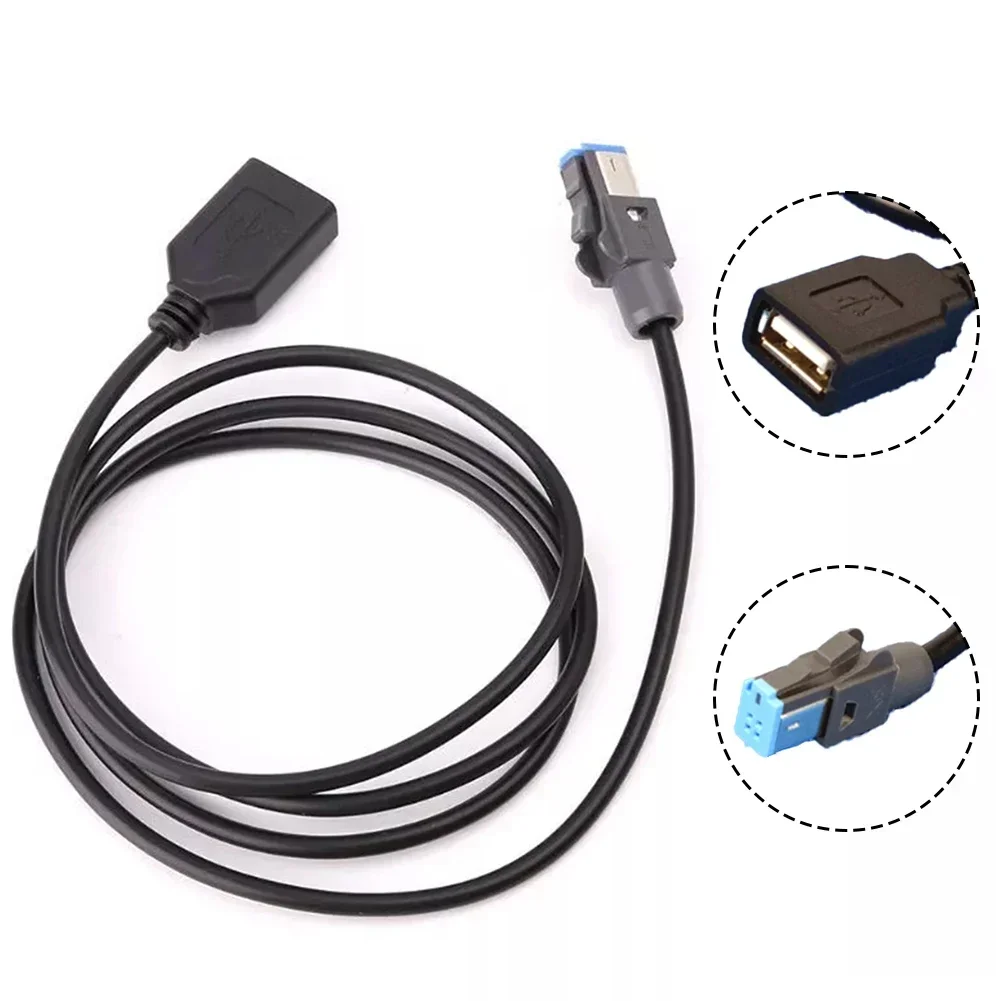 Car USB Cable Adapter 4Pin USB Cable For Nissan Teana CD Audio Radio Player 12V 120CM Direct Installation USB Adapter Cable