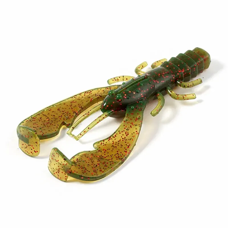 SUNMILE 6 Stück Angelköder Krebse Garnelen 7,5 cm/3,5 g Weiche Köder Kreatur Köder Iscas Künstlicher Köder Bass Barsch Angelköder
