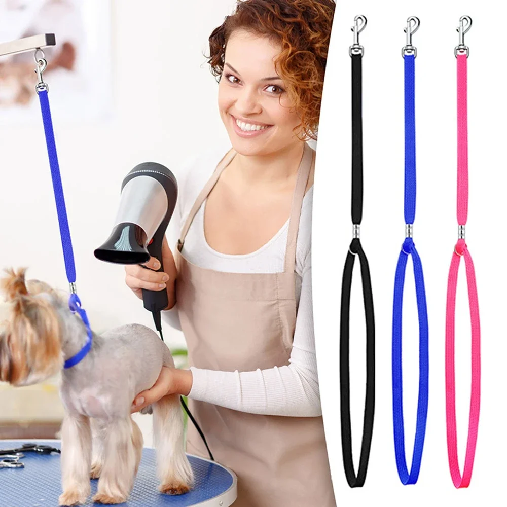 Pet Dog Cat Grooming Loop Table Leash Adjustable Pet Grooming Leash Table Loop D-rings Bathing Strap Traction Belt Dog Collar