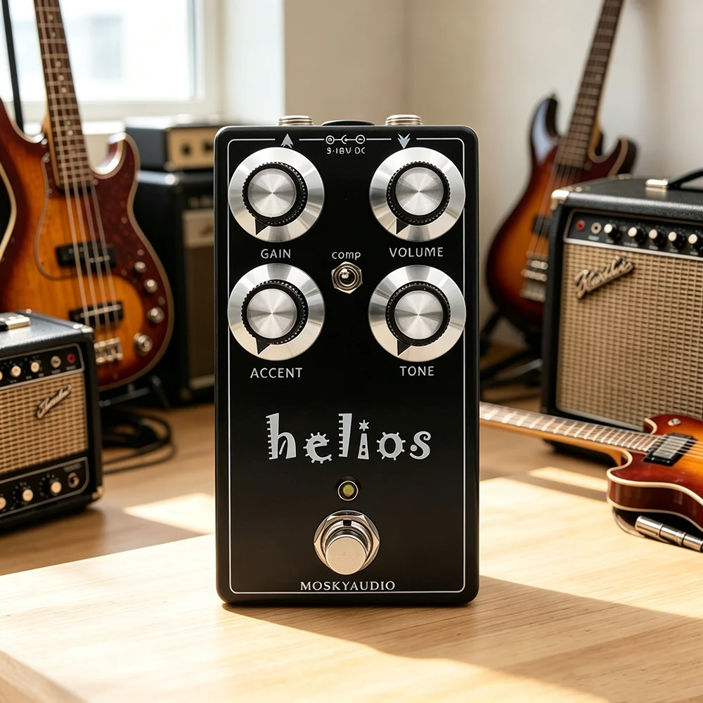 moskyaudio-helios-overdrive-guitar-effect-pedal-3‑stage-comp-808-mode-clean‑up-circuit-true-bypass-boost-eq-effect-stompbox