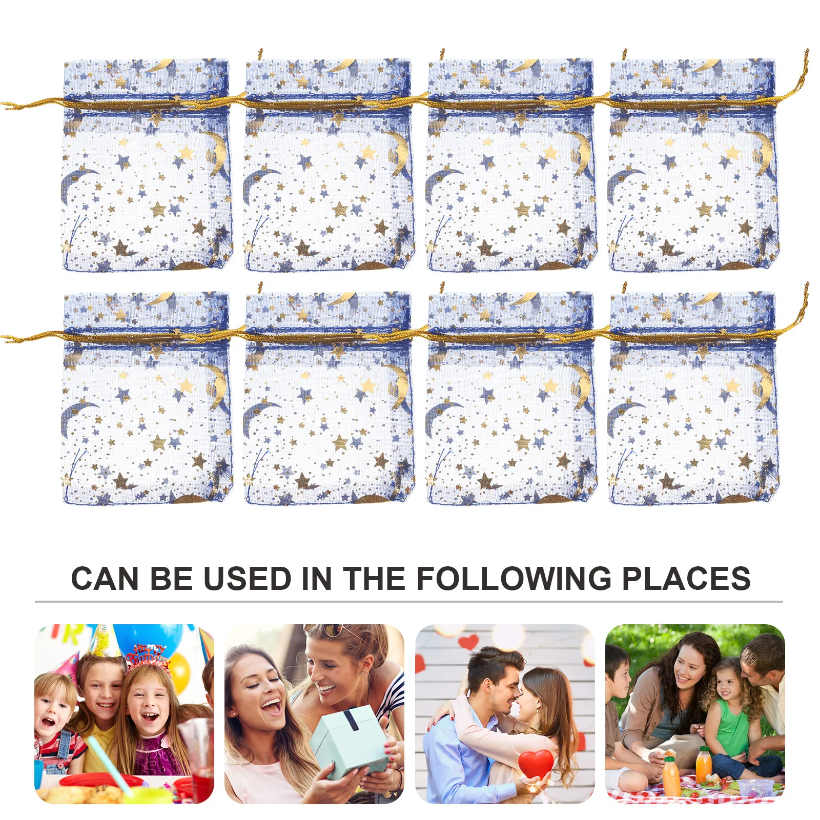 

100 Pcs Mesh Bag Mini Jewelry Bags Drawstring Party Favor Organza Pouch Pouches Candy