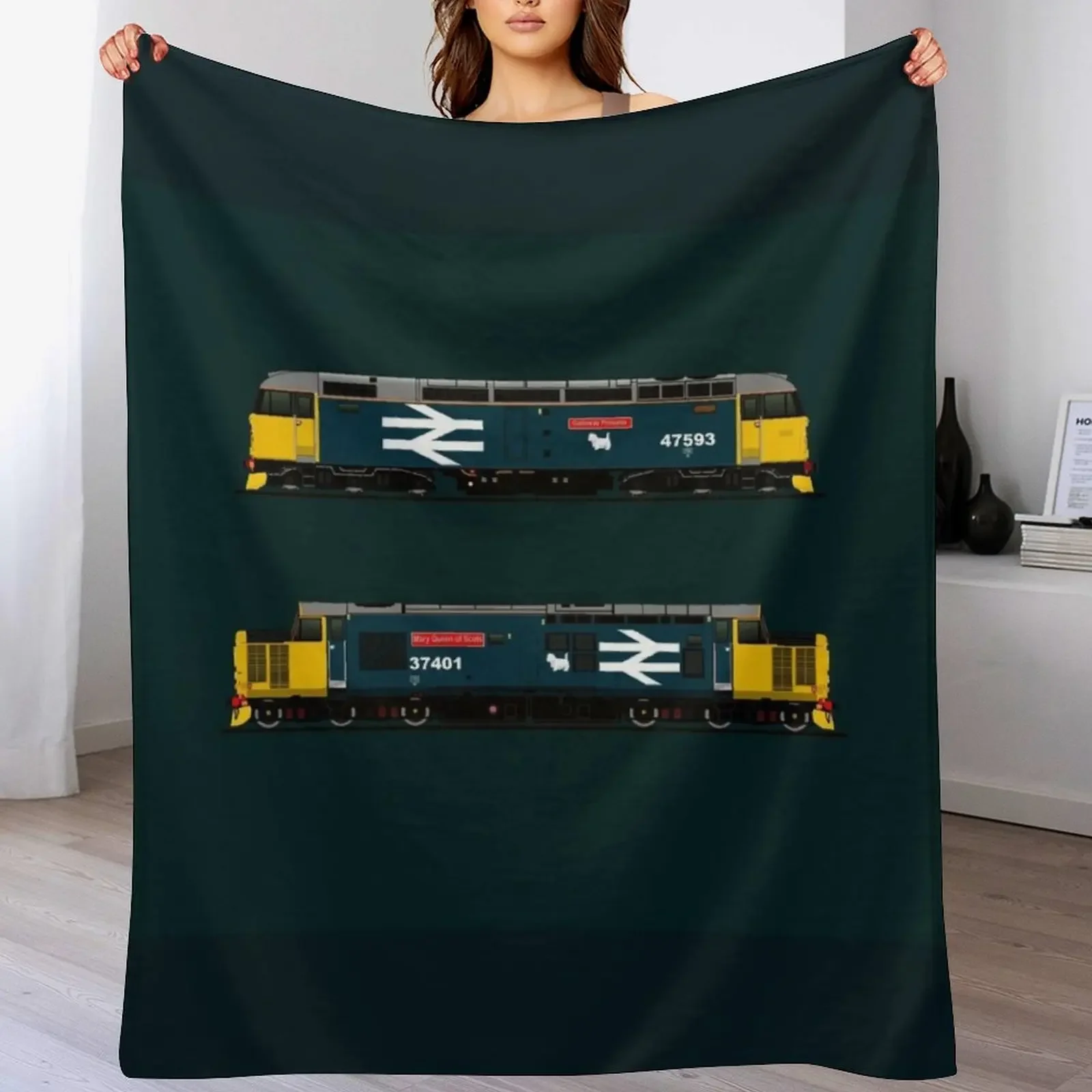 

class 47 and 37 locomotives Throw Blanket Lightweight Cozy Blanket for Bed Sofa