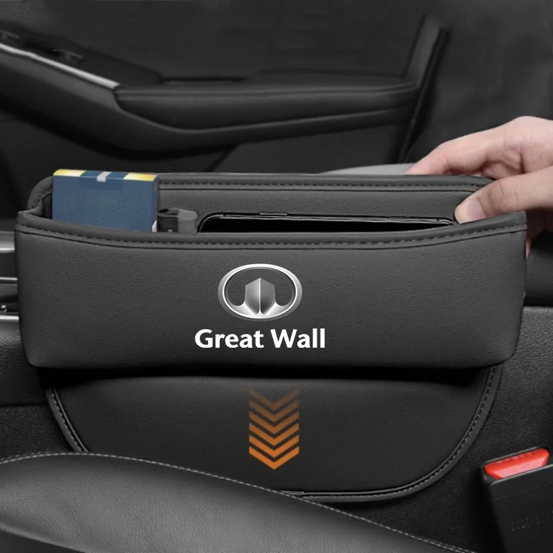 

For Great Wall HAVAL GWM M4 STEED Poer Wingle 5 Haval Leather Car Seat Gap Crevice Slot Storage Box Organizer Auto Accessories