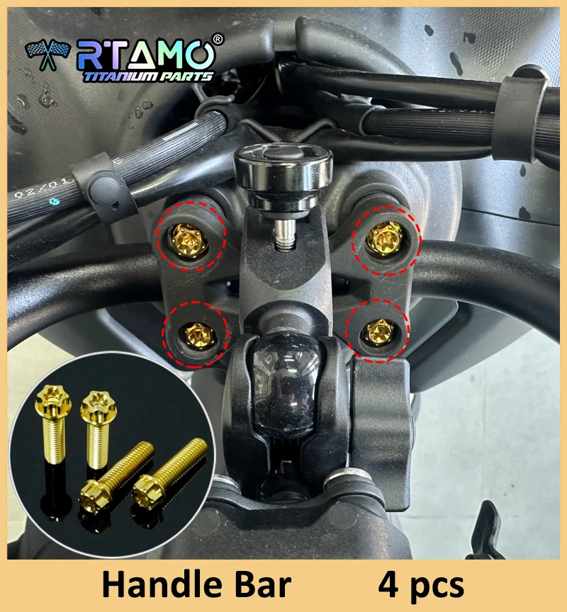 RTAMO Gr5 Titanium Bolt Switch Bolt Front Brake Disc Full Set Screw for ZONTES 150X 2026
