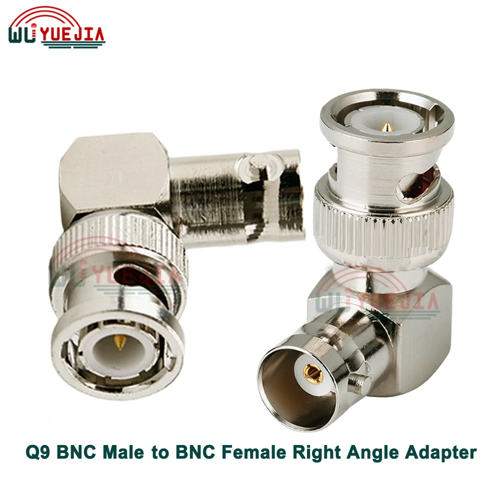 1 قطعة محول الترددات اللاسلكية Q9 BNC نوع ذكر التوصيل/أنثى جاك مستقيم الحاجز 90 ° درجة الزاوية اليمنى T نوع 3/4 طريقة BNC RF موصل محوري