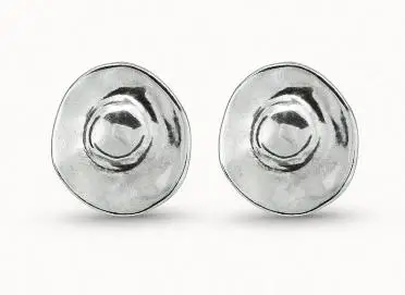 High quality Spanish exquisite fashion electroplating 925 silver pin stud round pendant bead earring simple jewelry gift