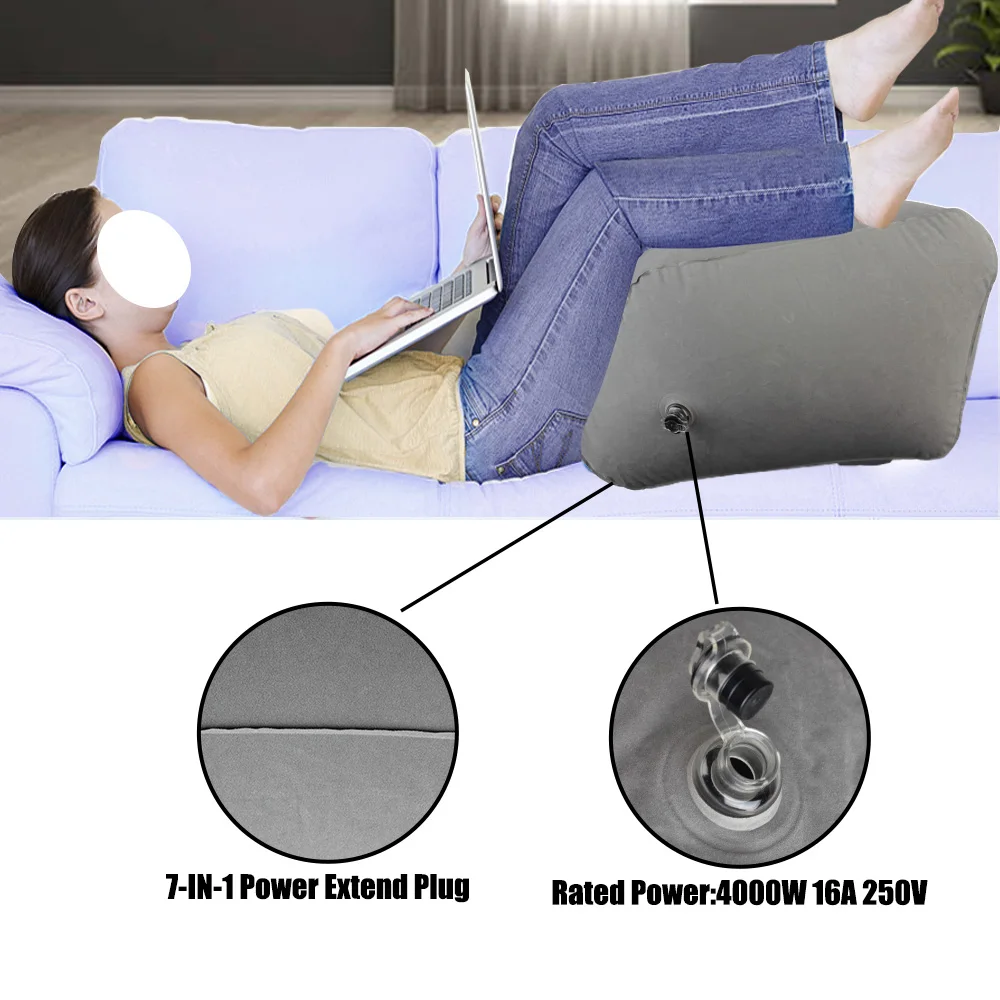 Portable PVC Inflatable Lightweight Foot Rest Cushion Knee Support Relaxing Feet Supplies For Home Office Leg Pillow