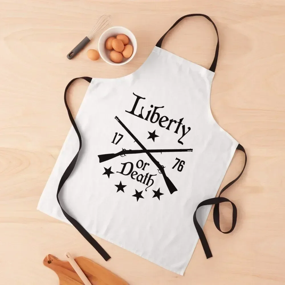 

Liberty or Death 1776 Apron esthetician men's barbecue Things For Home And Kitchen Cooking Apron
