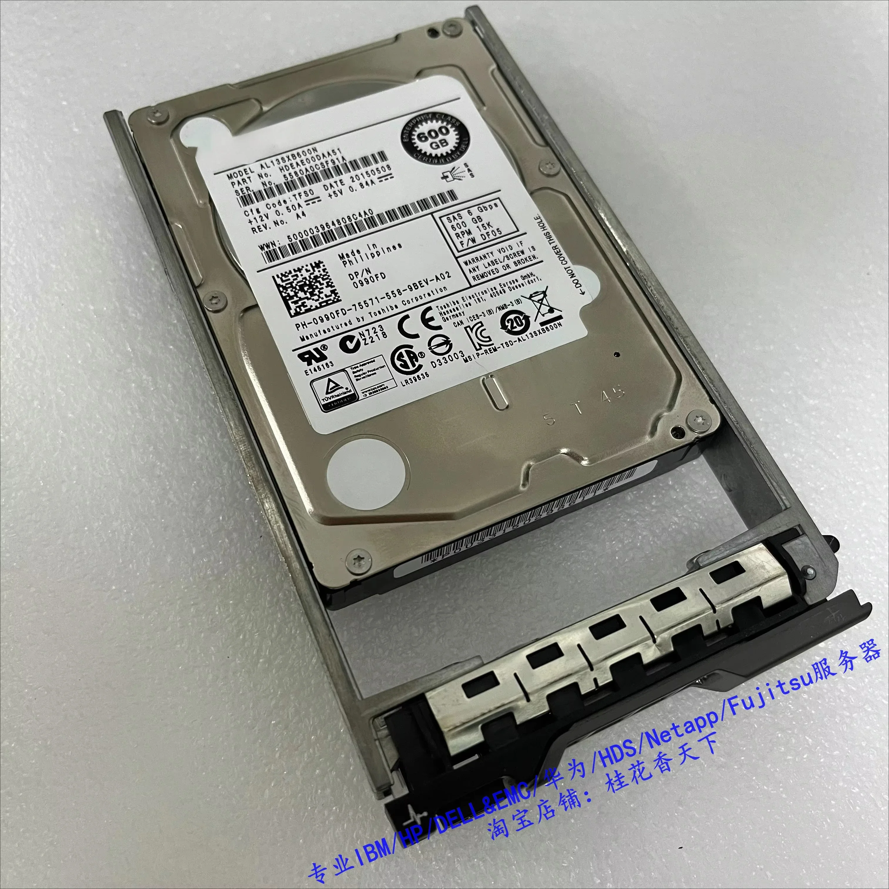 Used For Dell 0990FD 600G 15K 6G SAS 2.5 990FD AL13SXB600N Server Hard Drive