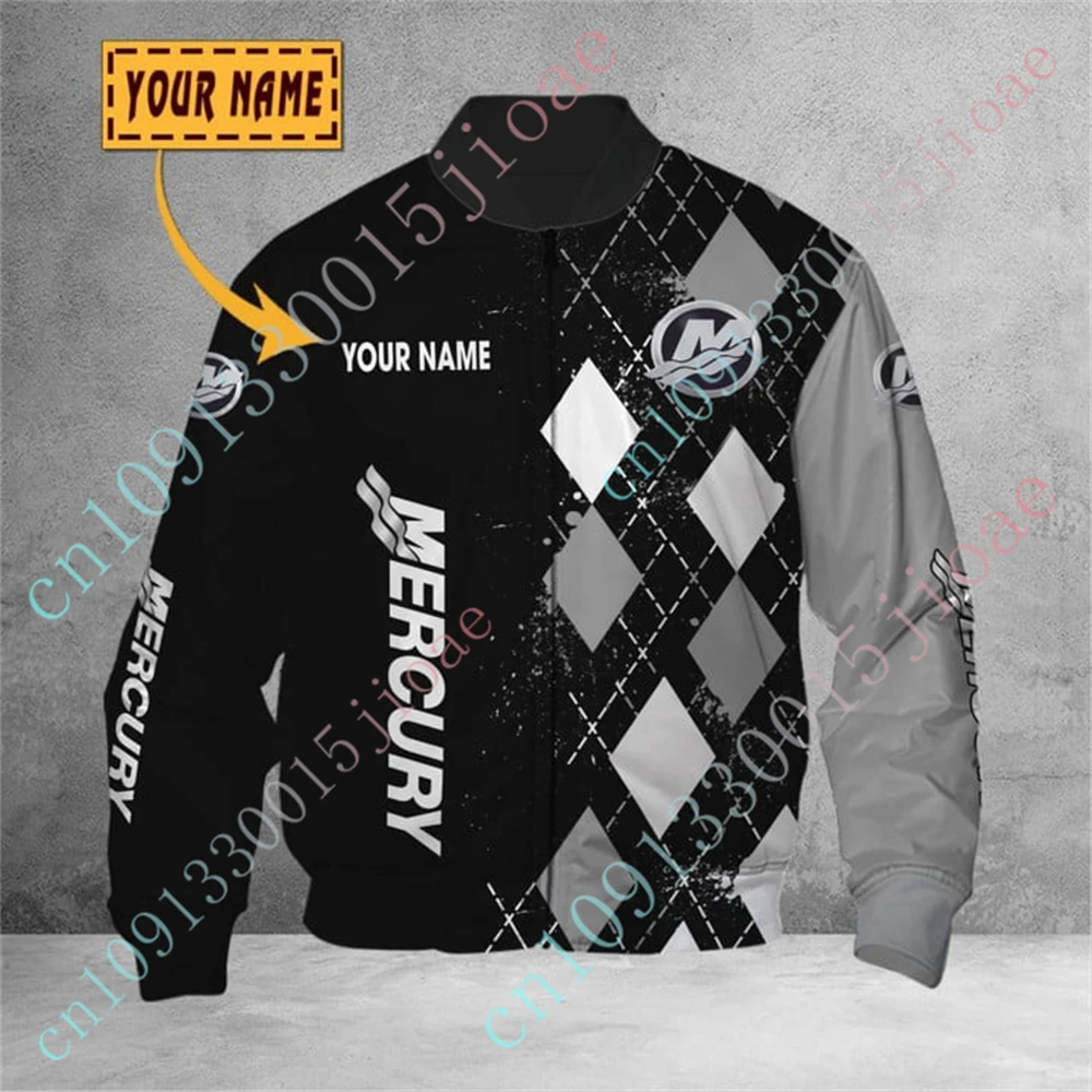 

Mercury Windbreaker Harajuku Parkas Techwear Baseball Uniform Jackets For Men's Clothing Bomber Jacket Thick Coat Custom Logo