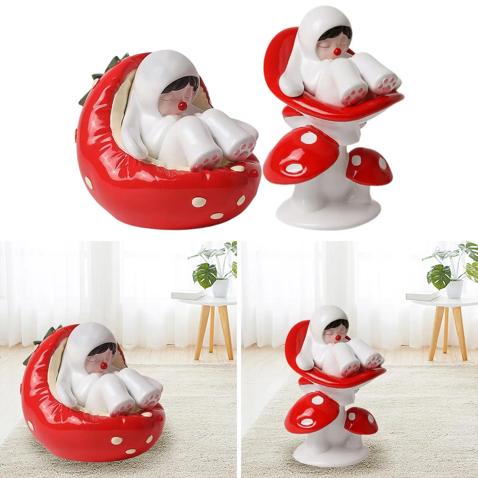 

Resin Girl Ornament Table Decorations Cute Handcrafted Small Figure Statue Home