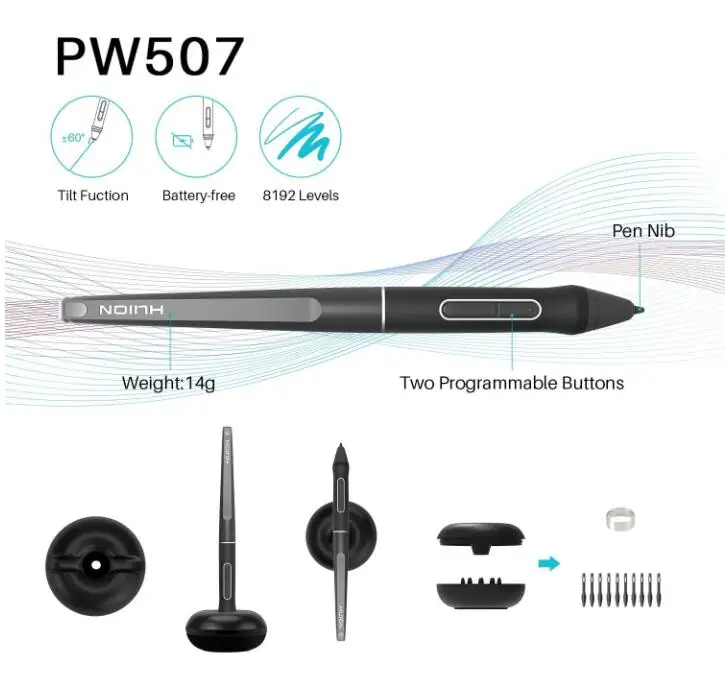 Kamvas Pro 13 Professional Digital Graphic Drawing Lcd Touch Screen With Type-c Interface Stylus Pen Tablet Monitors