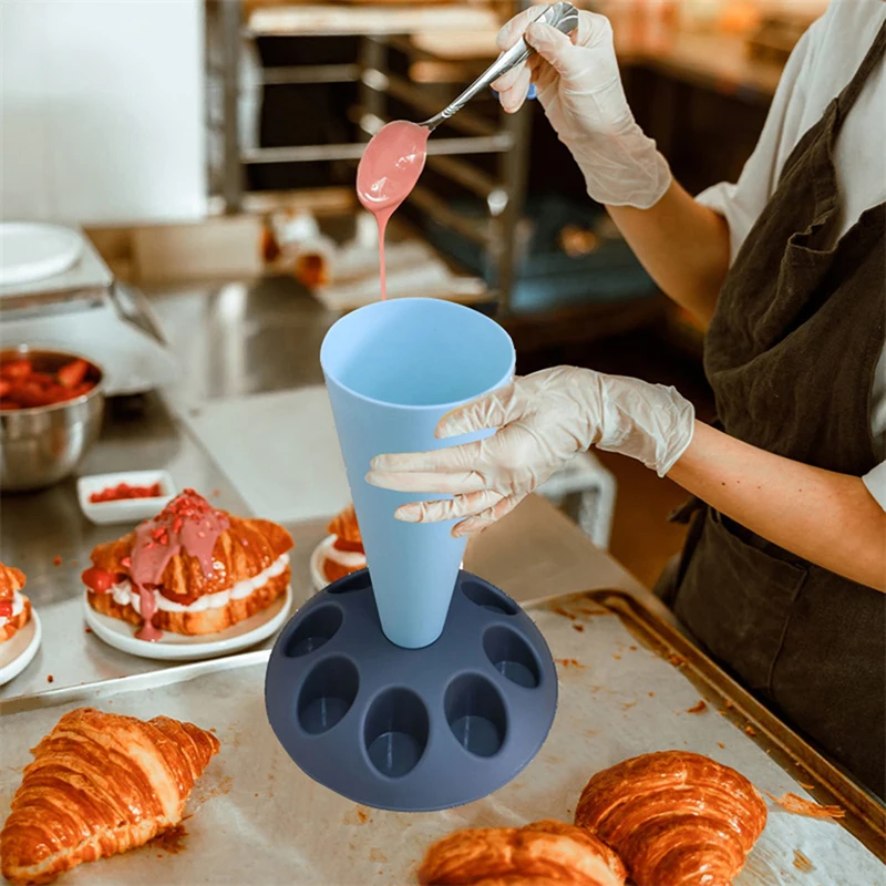 Borse per Piping Rack porta sacchetti per pasticceria per un facile riempimento sacchetti per tubi per glassa supporto per ugelli punte per decorare supporto per accessori da forno