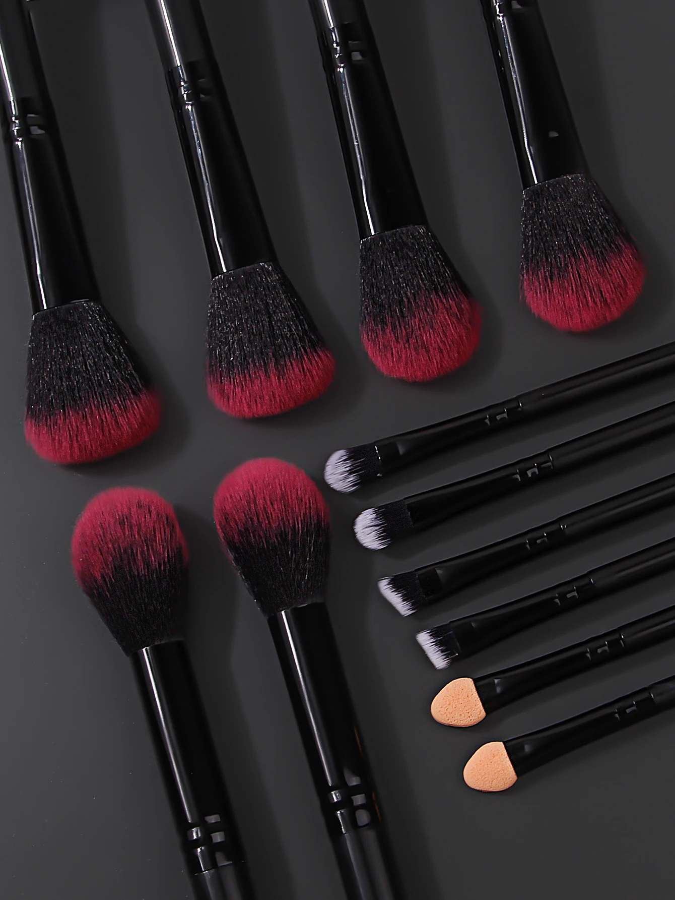 16 STKS Blush borstel, spons oogschaduw borstel, eyeliner borstel, make-up borstel set & Zachte make-up spons, ei poederdons