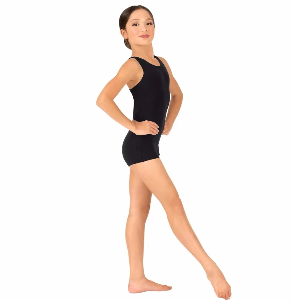 OVIGILY Girls Spandex Tank Leotard Keyhole Back Sleeveless Ballet Dance Costumes Boys Gymnastics Sportswear Performance Bodysuit