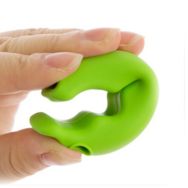 간편한 휴대용 실리콘 핸드링 장비 1 개, 열쇠 구멍 손잡이가 있는 휴대용 쇼핑백, 편안한 그립감