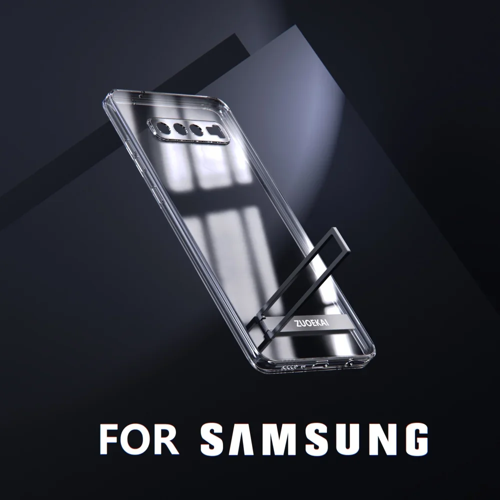 Transparent Case for Samsung Galaxy S10 Plus S10plus S10E with Kickstand Shockproof Cover Clear Funda Soft Protective Shell