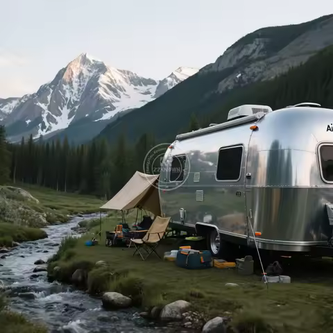 RV Motorhome caravan Legal Registration Aluminum Travel Trailers Offroad Rv Trailer Camper with Bathroom