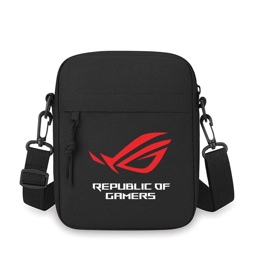 Red Eye Shape Above  Men Crossbody Bag Single Shoulder Women Cartoon Anime Film Printing Design Unisex