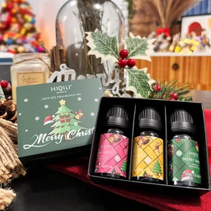 مجموعة هدايا زيت عطري لعيد الميلاد HIQILI-، زيت عطري مناسب لجهاز الترطيب ، ناشر العلاج بالروائح ، التدليك ، صنع الصابون ، 3 قطع أعلى 4 مبيعات 40x30x15 سفر - رقم 2