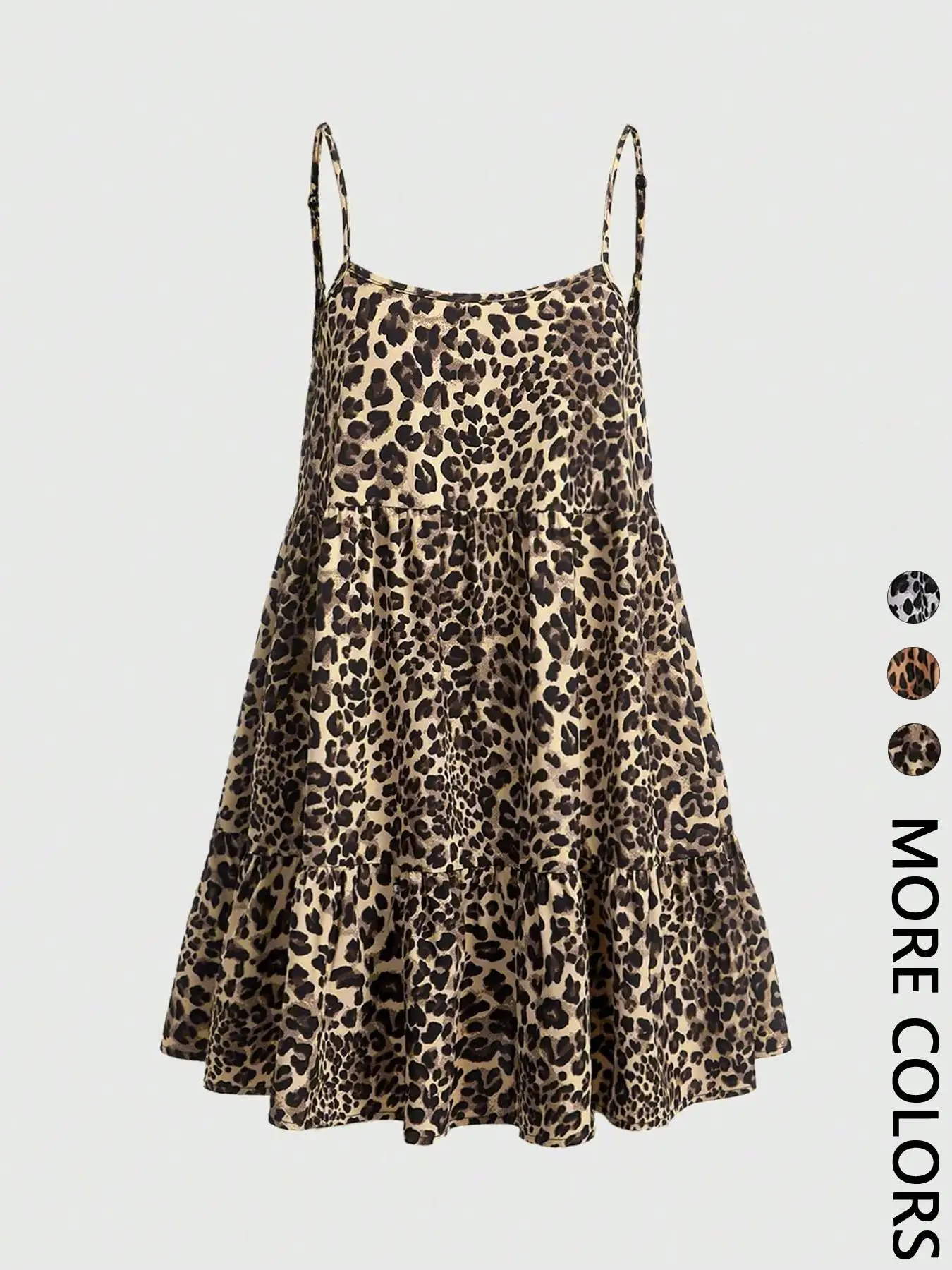 

Женское платье с лямкой на шее с леопардовым принтом и регулируемыми бретелями, винтажная сексуальная стильная газовая юбка с подкладкой, модная и универсальная