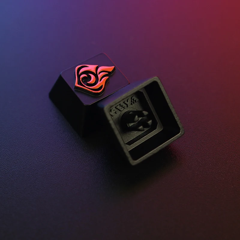 Genshin Impact Elements Logo Keycaps Zinc Aluminum Alloy Mechanical Keyboard Pyro Hydro Cryo Electro Custom Keycap MX Cross Axis