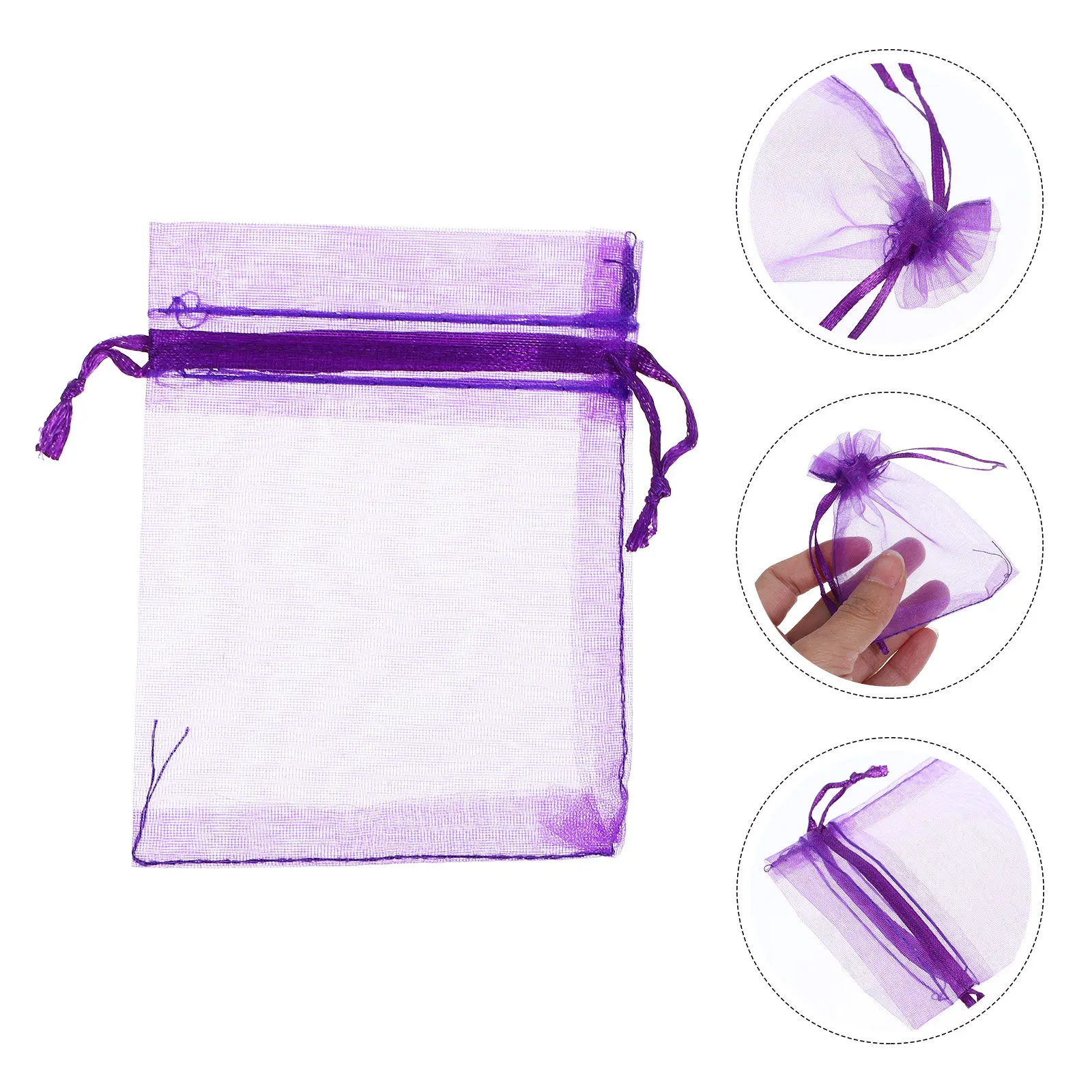 100Pcs Lavender Sachet Bags Empty Decorative Pouches for Dried Flowers Coins Keys Small Items Gift Packaging Lunar New Year Moon
