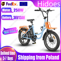 E-bike 250W Motor 36V13AH Lithium Battery Max Speed 25km/h City Electric Bicycle 20 Inch Off-road Air Tires Adult Electric Bike