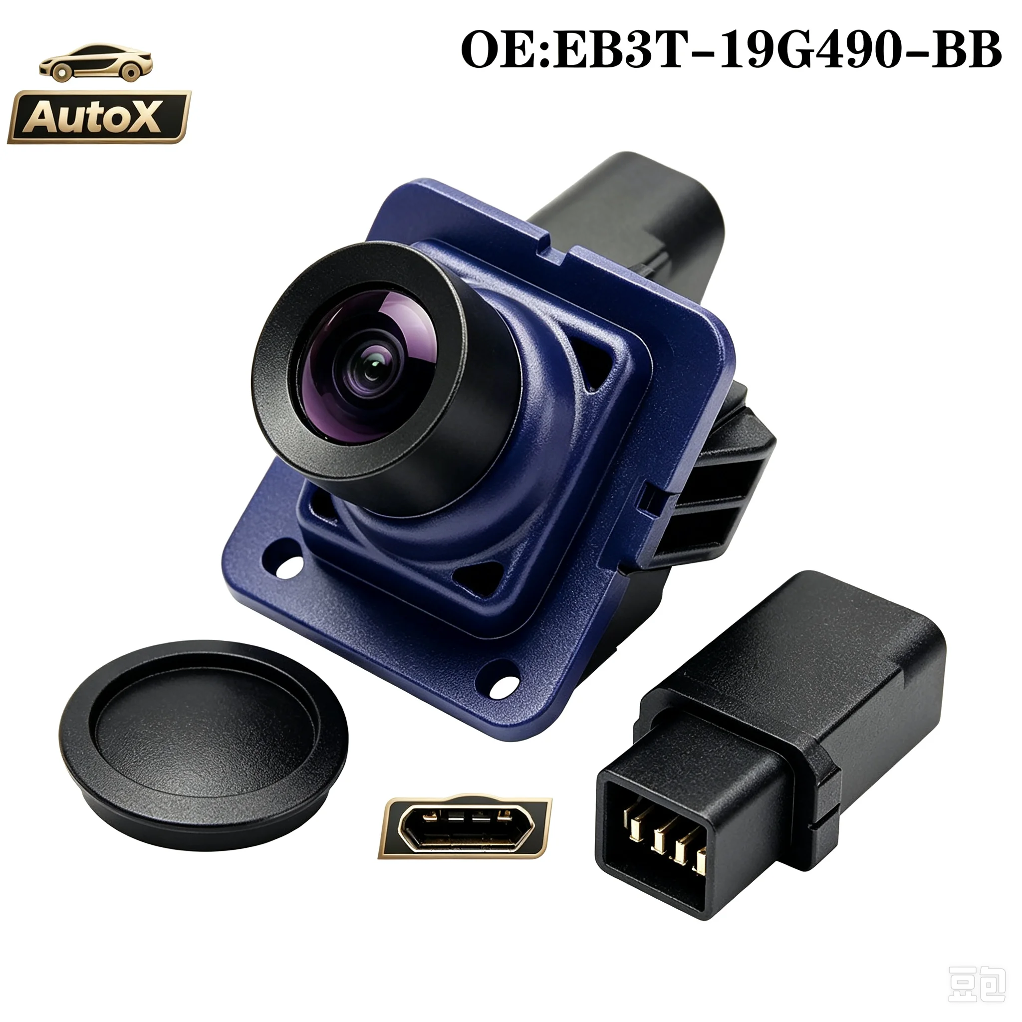 EB3T‑19G490‑BB Car Rear View Reversing Camera, OEM Parking Assist Backup Camera, Plug‑and‑Play Fit for Ford Ranger 2014