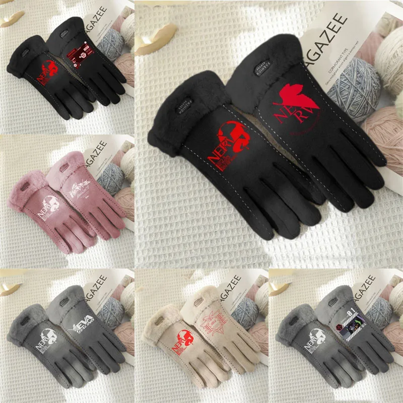 

Evangelion, осенне-зимние теплые перчатки для мужчин и женщин, креативные аниме уличные морозостойкие велосипедные перчатки, перчатки унисекс, подарки