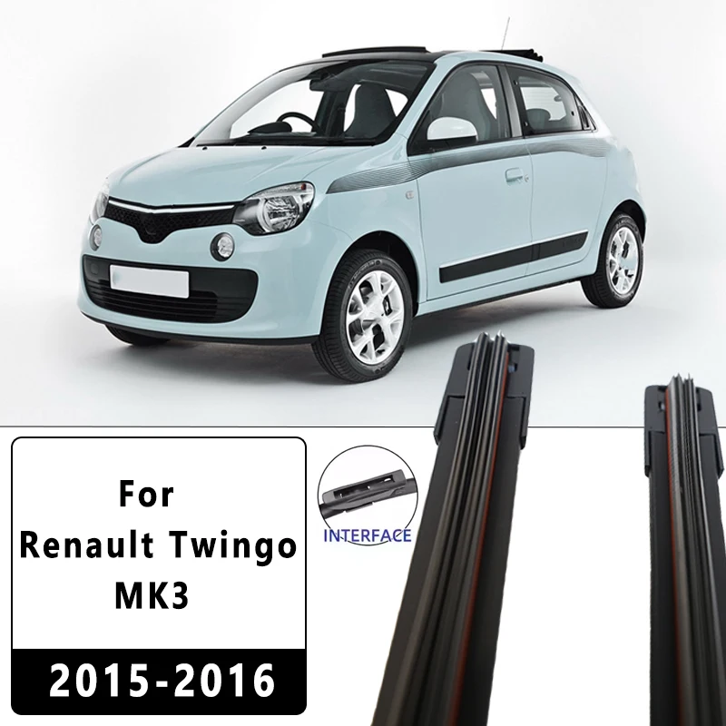 

Car Front Windscreen Wiper Blades Brushes Windshield Window Cutter Accessories 2PCS for Renault Twingo MK3 2015-2016 20“+16”