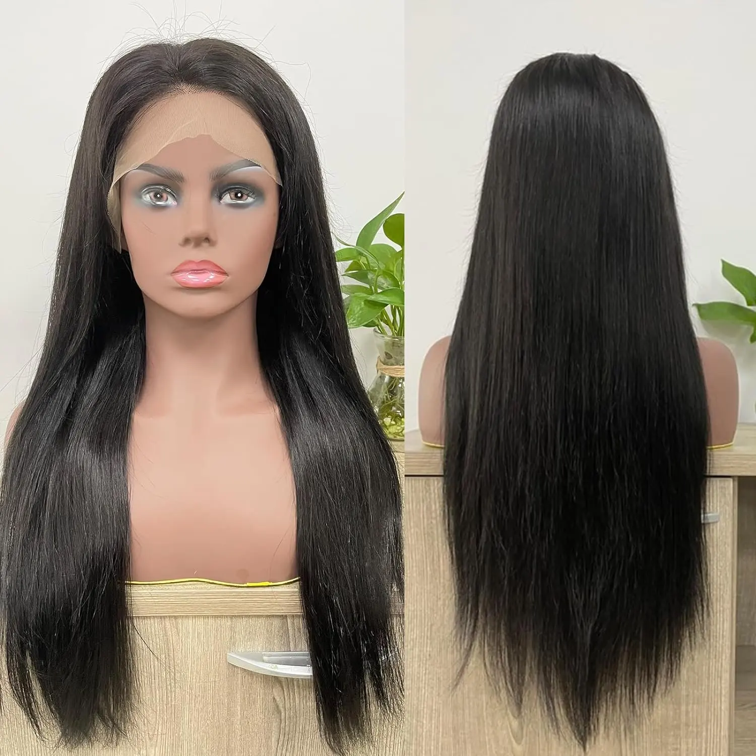 Rosabeauty 13x6 Human Hair 13X4 Frontal 5X5 Glueless Ready to Wear Wigs 250%  30 40 Inch For Women Straight Lace Front Wig