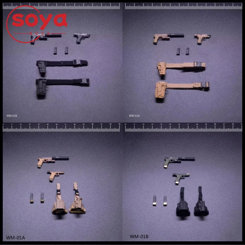 

HASUKI WM-01 WM-02 1/12 Scale Pack Gun P226 Semi-Automatic Pistol Plastic Gun Accessory Kit Fit 6 Inch Action Figure