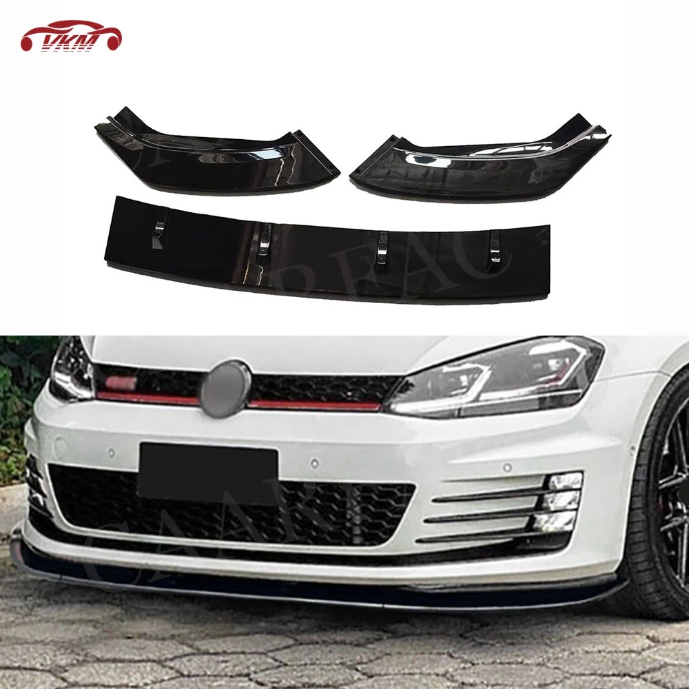 

ABS Front Lip Spoiler Bumper Chin Splitters for Volkswagen Golf 7 MK7 GTI R Rline 2013- 2016 Bodykits Protector Car Accessories