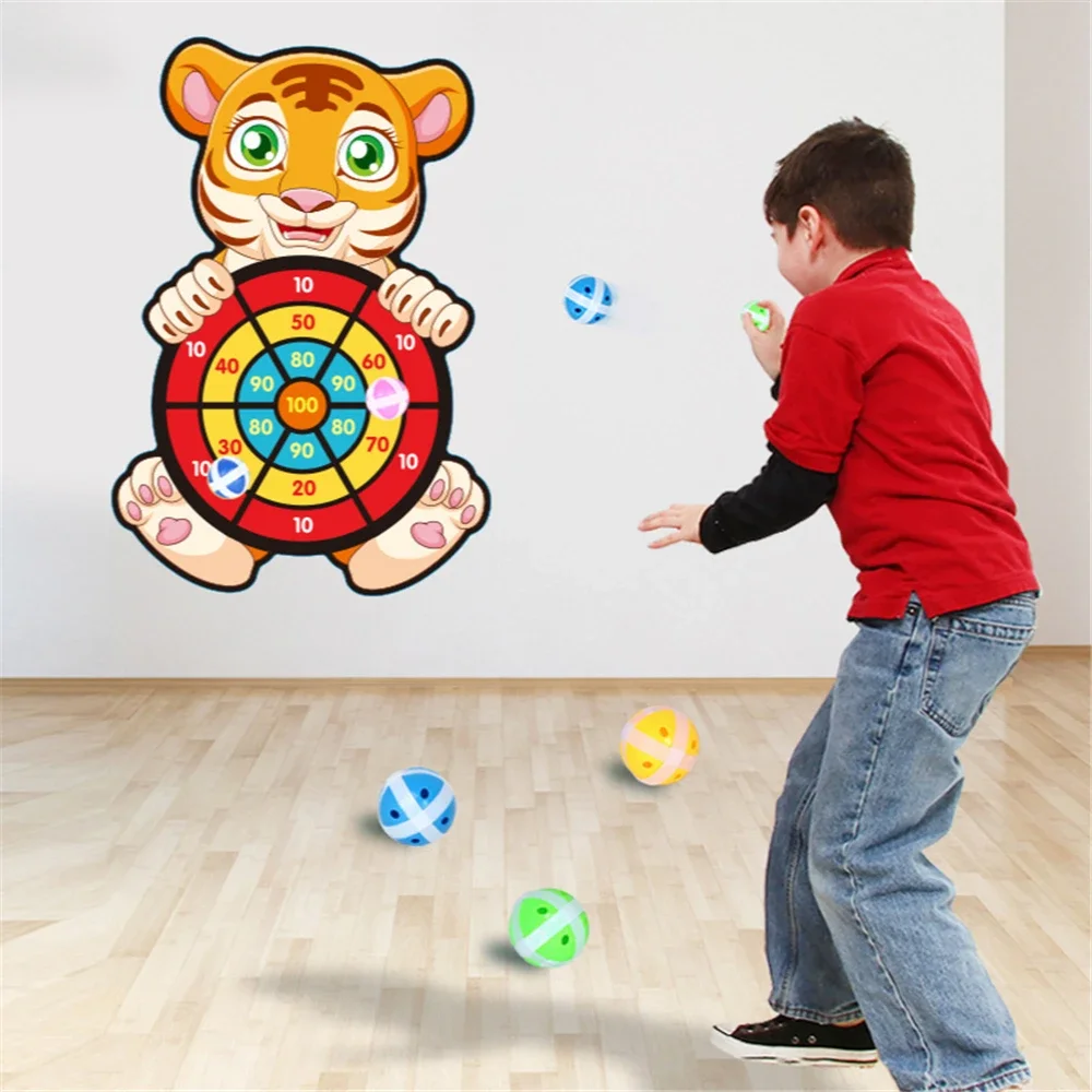 Outdoor Games Toys for 3 4 5 Years Boys Girls Sports Toys Large Dart Board Sticky Balls Bow and Arrow for Kids Indoor Party Game