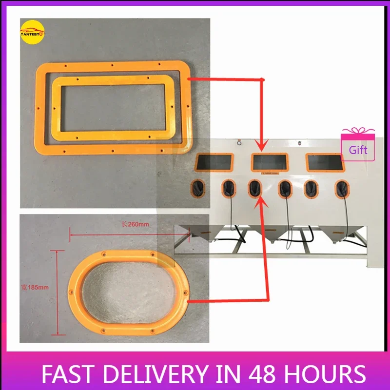 Sandblaster Sandblasting Cabinet Machine Glass Window Frame Blasting Gloves Hold O Ring