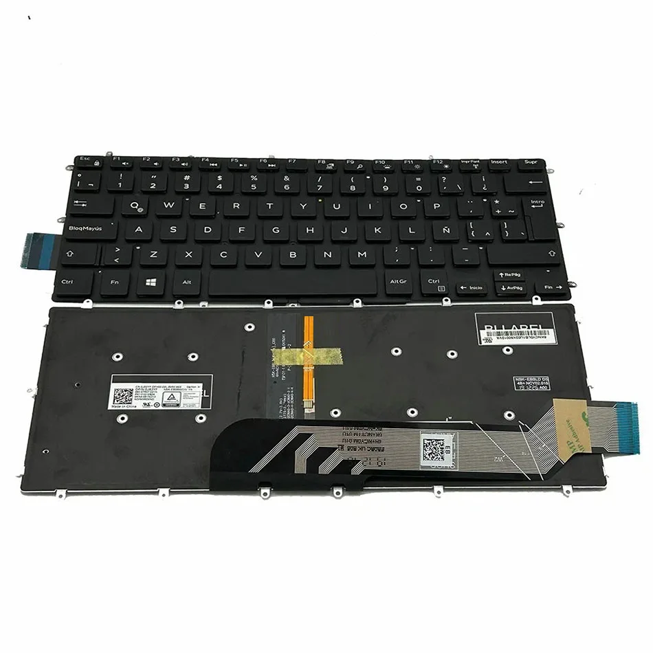 

Новая латинская испанская клавиатура для ноутбука DELL 2-в-1 Inspiron 13 5368 5369 5370 5379 5378 Latitude 3490 E3490 L3490 P89G с подсветкой