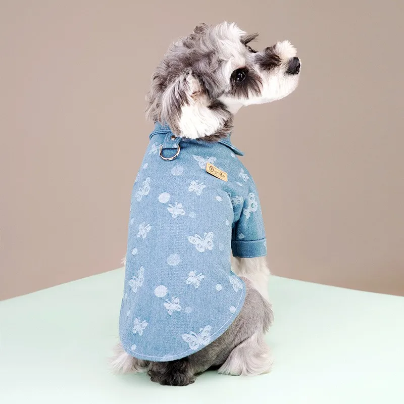 Pet Dog Shirt Fashion Dog Clothes Spring Puppy Sweatshirt Cute Print Cat Shirt Warm Pet Costumes Soft Dog Vest Chihuahua Clothes