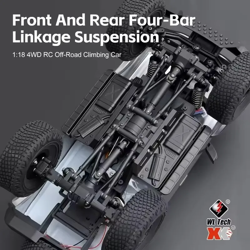 Smart Fixed Speed Cruise Electric Remote Control Truck 1:18 Linkage Lighting 4WD Speed Adjust All Terrain Off Road RC Truck Car