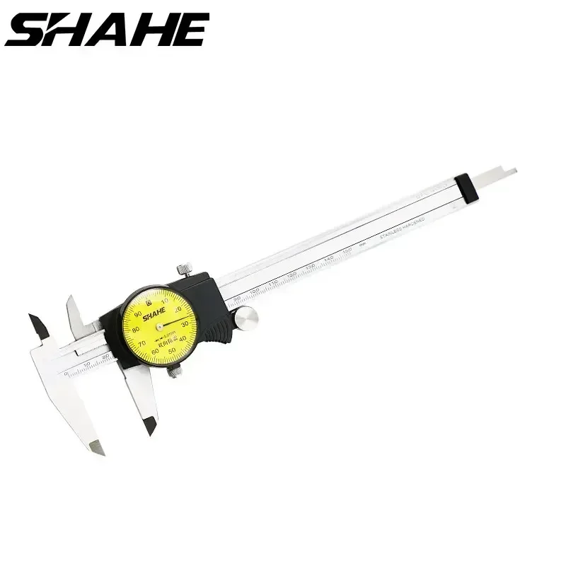 SHAHE Dial Caliper 0.01 mm Shock-Proof Stainless Steel Dial Vernier Caliper for Accurate Measurement