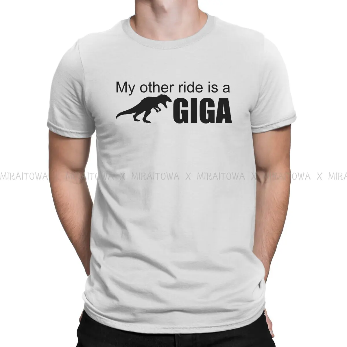 Ark Survival Evolved Game TShirt for Men My Other Ride is a Giga Soft Leisure Sweatshirts T Shirt High Quality Trendy Fluffy